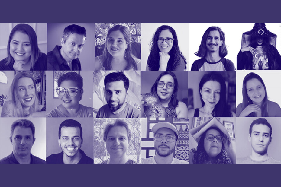 Rostos autoras e autores da Fraternidade de Escritores presentes na Feira do Livro.